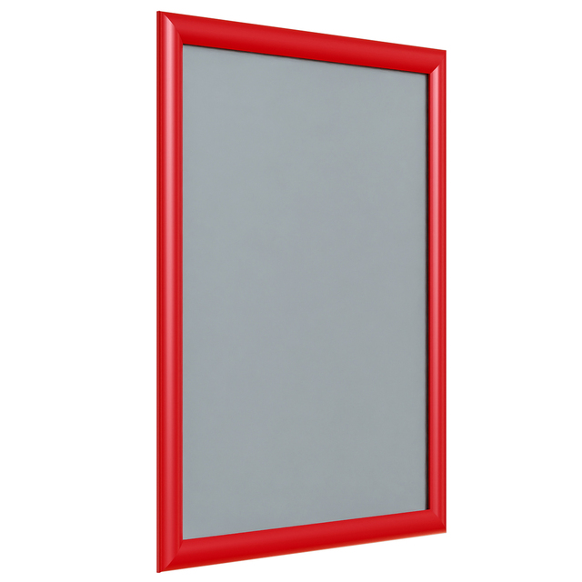 Ramă click din aluminiu vopsită roșu A4(210 x 297 mm), 2buc/set, JJ DISPLAYS