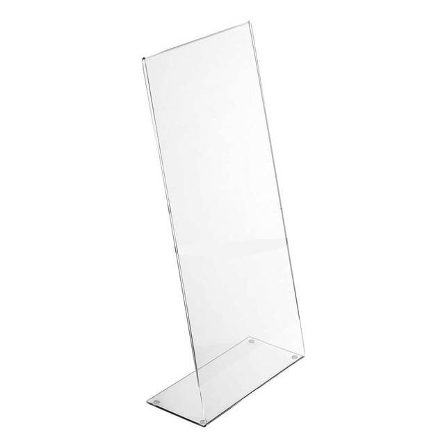 Suport meniu din plexiglas, tip L, format 100x210 mm, 6buc/set