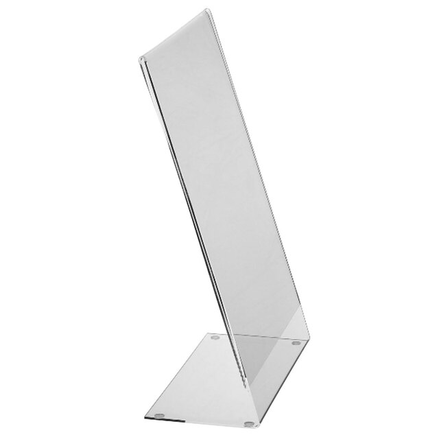 Suport meniu din plexiglas, tip L, format 100x210 mm, 4buc/set