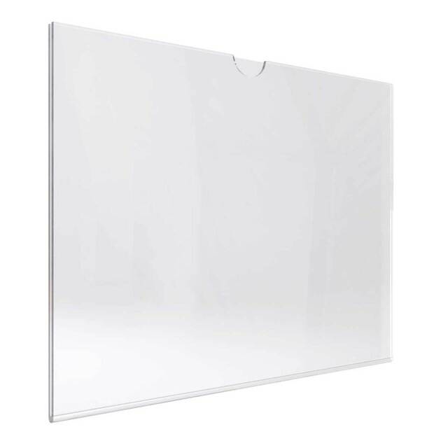 Insert tip U, din plexiglas transparent A5 - (148x210mm), Landscape, 5buc/set, JJ DISPLAYS