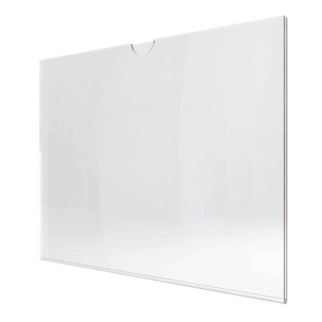 Insert tip U, din plexiglas transparent A5 - (148x210mm), Landscape, 5buc/set, JJ DISPLAYS