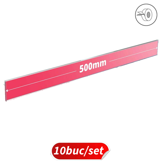 Suport etichete preț Tip U, bandă dublu adezivă, 40x500mm, 10buc/set. JJ DISPLAYS