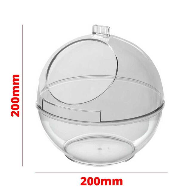 Bol sferic cu suport header pentru  preturi sau promotii, ideal expunerii produselor mici vrac, diametru 200 mm, JJ DISPAYS