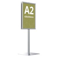 Menu Board, cu profil oval din aluminiu  A2, JJ DISPLAYS, 420 x 594 mm, dublă față