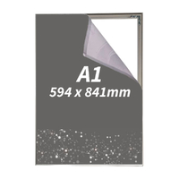 Rama aluminiu simpla fata, cu print pe material textil, dimensiune A1 (594 x 841mm), JJ DISPLAYS