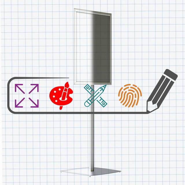 Panou Informativ Clasic, profil rectangular, simplă față, dimensiuni la cerere, JJ DISPLAYS