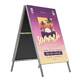 Panou mobil afisaj tip A cu rama de aluminiu si print pe material textil, format S7(700 x 1000mm), JJ DISPLAYS