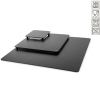 Suport expunere pe 3 trepte, negru, pentru prezentarea mâncărurilor și produselor de patiserie , 800 x 800 x 65mm