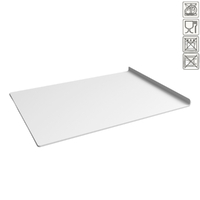 Tavă din plexiglas alb fumuriu cu 1 latură verticală 20 mm, 600 x 400mm