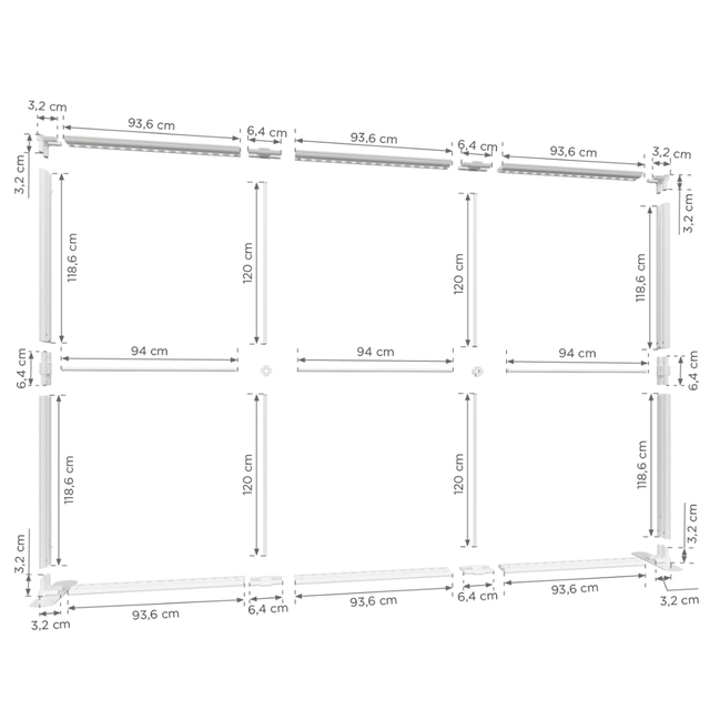 Caseta luminoasa Premium cu personalizare pe material textil, PORTABILA, de podea, dubla fata, 3000mm x 2500mm