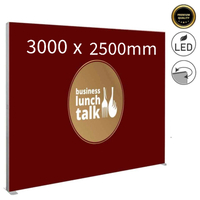 Caseta luminoasa Premium cu personalizare pe material textil, PORTABILA, de podea, dubla fata, 3000mm x 2500mm