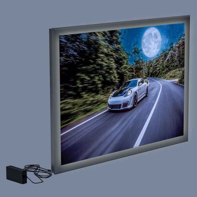 Casetă slim, cu personalizare Day&Night, LED, simplă față, S7 (700x 1000mm), JJ DISPLAYS