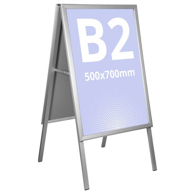 People Stopper, profil aluminiu click 32mm cu colt la 45 grade S5 (500 x 700 mm), JJ DISPLAYS