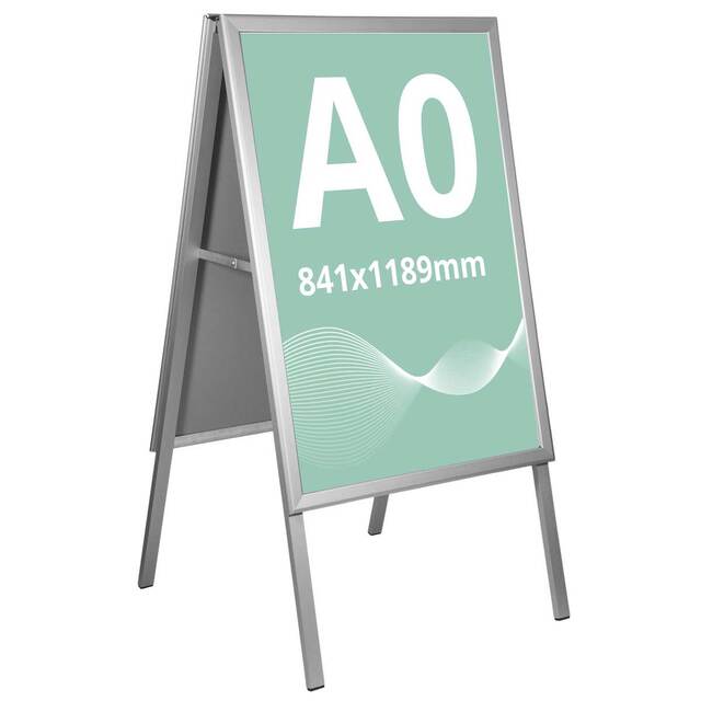 People Stopper, profil aluminiu click 32mm cu colt la 45 grade A0 (41 x 1189 mm), JJ DISPLAYS