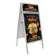 People Stopper Double Frame, A board din profil aluminiu click 25mm cu colt la 45 grade A1(594 x 841 mm), JJ DISPLAYS