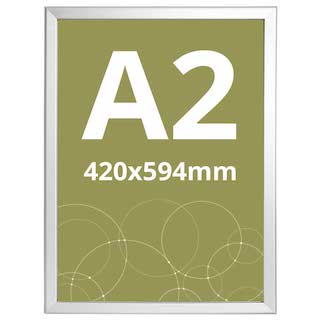 Ramă click Poster Frame din aluminiu 32, colțuri drepte A2, JJ DISPLAYS, 420 x 594 mm