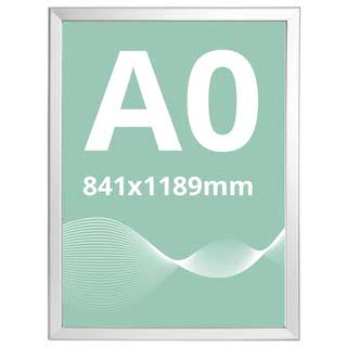 Ramă click Poster Frame din aluminiu 32, colțuri drepte A0, JJ DISPLAYS, 841 x 1189 mm