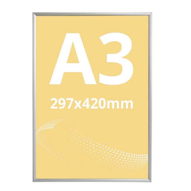 Ramă tablou, din aluminiu, argintiu-mat A3 (297 x 420 mm), JJ DISPLAYS