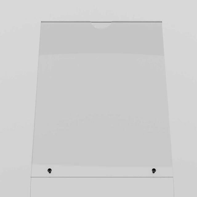 Suport afisaj plexiglas de podea cu buzunar pentru pliante A5 (148x210mm)