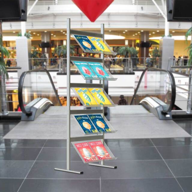 Stand pentru pliante și cataloage | Brochure Holders, JJ DISPLAYS, dimensiuni la cerere