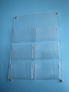 Suport pentru pliante și reclame, plastic transparent, prindere pe perete A4, JJ DISPLAYS, 210 x 297 mm