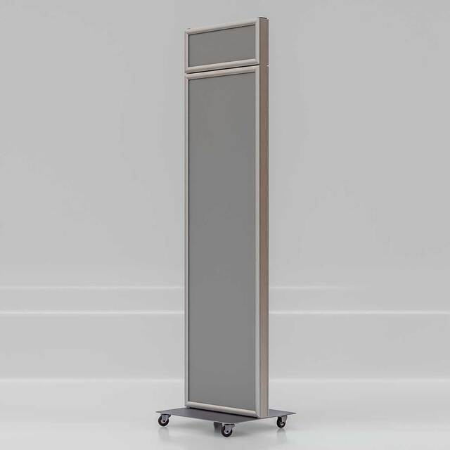 Stand totem, cu 2 rame format 420x1420mm și 2 rame format 160x420mm, dublă față, JJ DISPLAYS