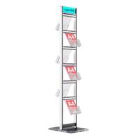 Stand din aluminiu și plexiglas pentru flyere, reviste sau cataloage A4, JJ DISPLAYS, 210 x 297 mm