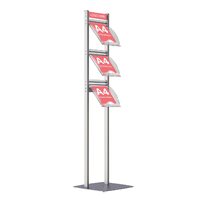 Stand cu rafturi pentru brosuri, pliante sau reviste A4 (210 x 297 mm), JJ DISPLAYS