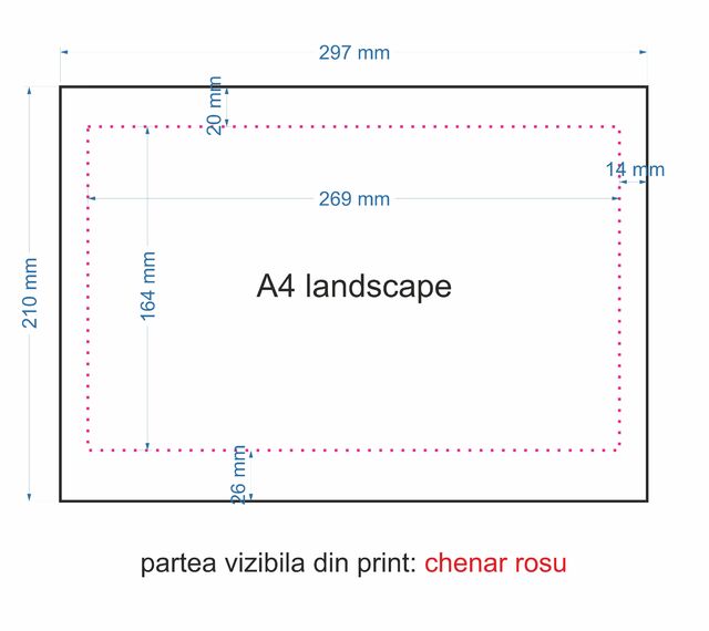 Suport meniu din plexiglas negru, pentru afișare, format A4 (210x297 mm), Landscape