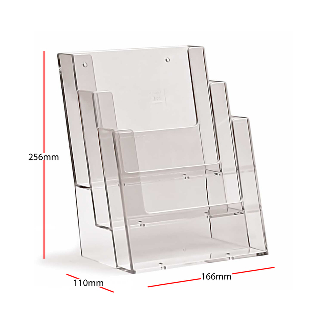 Counter Stander Taymar - suport pentru pliante JJ DISPLAYS 148 x 210 mm cu trei buzunare.