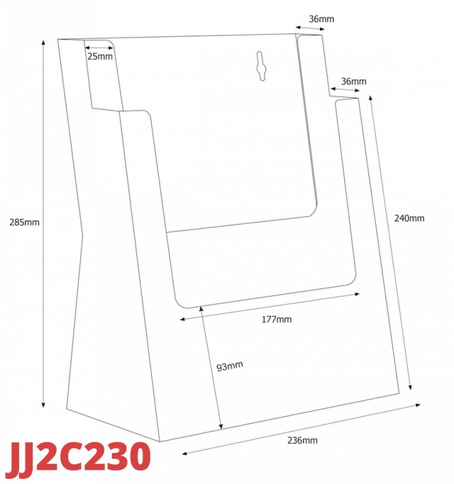 Counter Stander Taymar - suport pentru pliante, JJ DISPLAYS, 210 x 297 mm