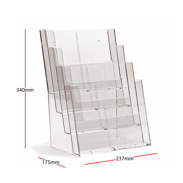 Counter Stander, Leaflet Dispensers - suport pentru pliante JJ DISPLAYS, 210 x 297 mm