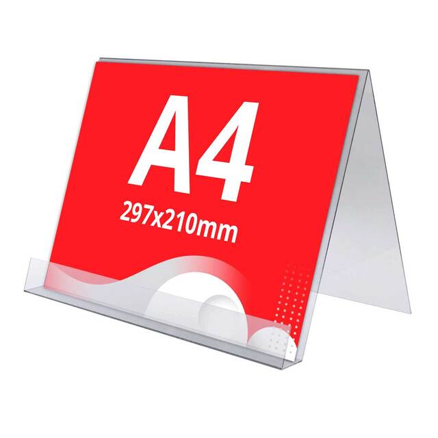 Table Top Display A4, JJ DISPLAYS, 210 x 297 mm, Landscape