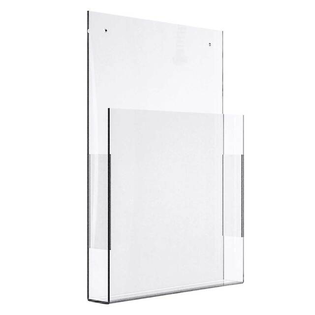 Wall Leaflet Dispenser A4, JJ DISPLAYS, 210 x 297 mm, Portrait