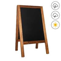 People Stopper WOOD, panou stradal din lemn cu tablă de scris cu creta sau marker, pentru EXTERIOR, JJ DISPLAYS