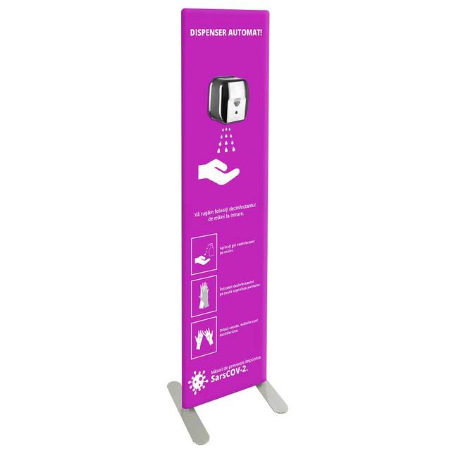 Totem Textil, cu dozator automat, JJ DISPLAYS