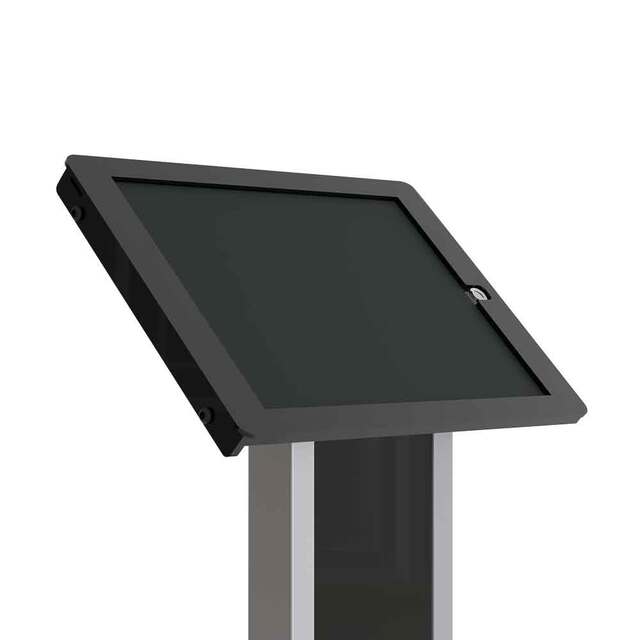 Stand tabletă, rectangular cu dibond și carcasă din plexiglas, JJ DISPLAYS