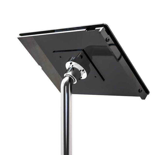 Stand tabletă, cu picior de inox și carcasă din plexiglas, JJ DISPLAYS