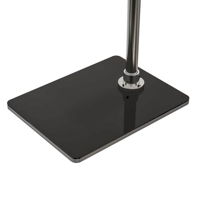 Stand tabletă, cu picior de inox și carcasă din plexiglas, JJ DISPLAYS