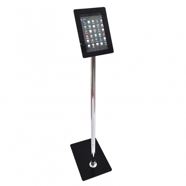 Stand tabletă, cu picior de inox și carcasă din plexiglas, JJ DISPLAYS, dimensiuni la cerere