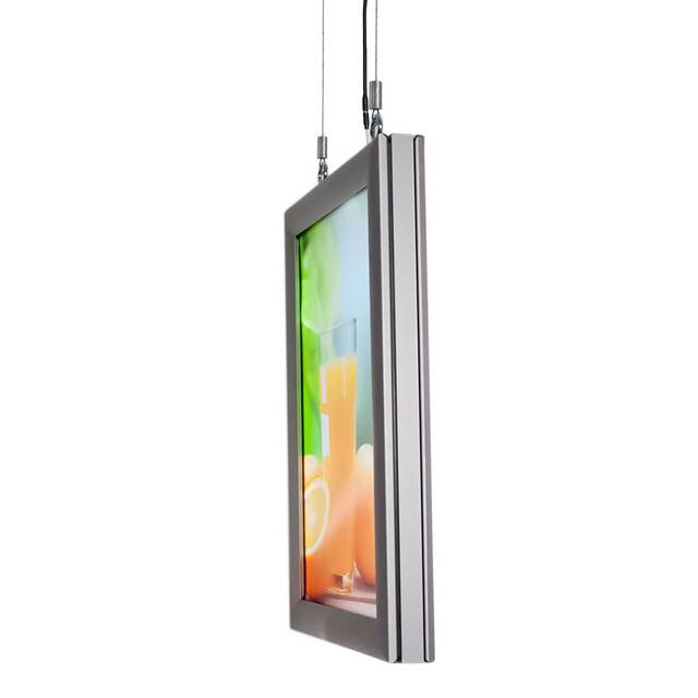 Casetă luminoasă pentru interior slim cu leduri, dublă față expunere, iluminare pe o singură față A3 (297 x 420) mm, JJ DISPLAYS