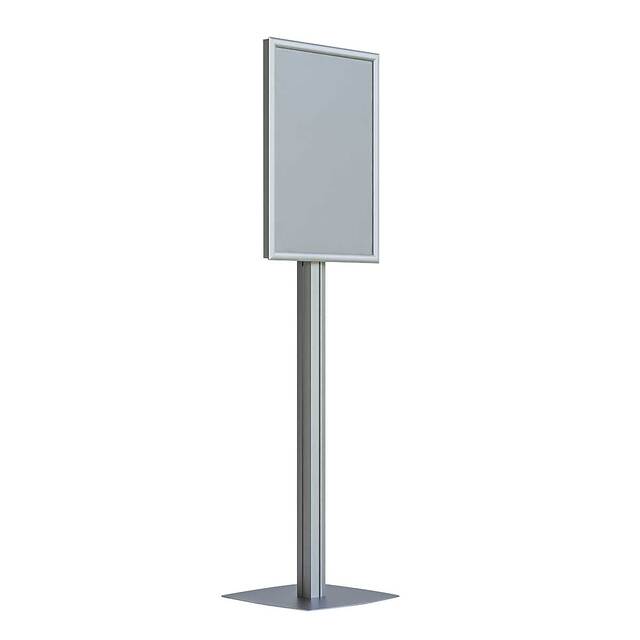 Stand publicitar cu casetă luminoasă format A2 (420x594mm), iluminare LED, portret, JJ DISPLAYS