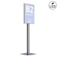 Stand publicitar cu casetă luminoasă format B2(500x700mm), iluminare LED, expunere portret.