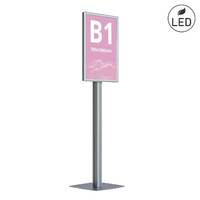 Stand publicitar cu casetă luminoasă format B1(700x1000mm), iluminare LED, expunere portret.