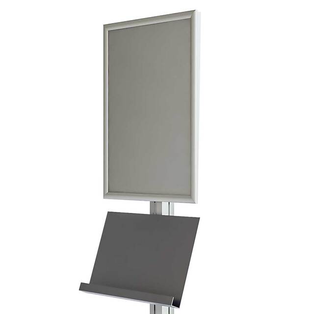 Stand publicitar cu casetă luminoasă LED, format B2 (500x700mm), portret, 1 raft, JJ DISPLAYS