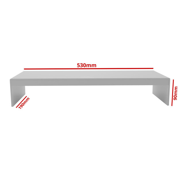 Suport alb pentru monitor, JJ DISPLAYS, dimensiuni la cerere