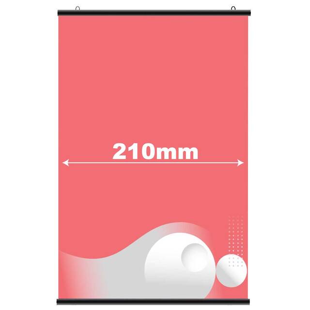 Suport poster tip hanger click NEGRU, JJ DISPLAYS, 210 mm