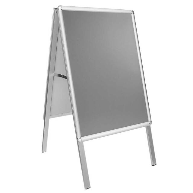 People Stopper, A board din profil aluminiu click  25mm cu colt rotund A1(594 x 841 mm), JJ DISPLAYS