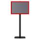 Panou Informativ cu ramă click roșie, JJ Displays, format A2 (420x594mm), expunere simplă față, orientare peisaj.