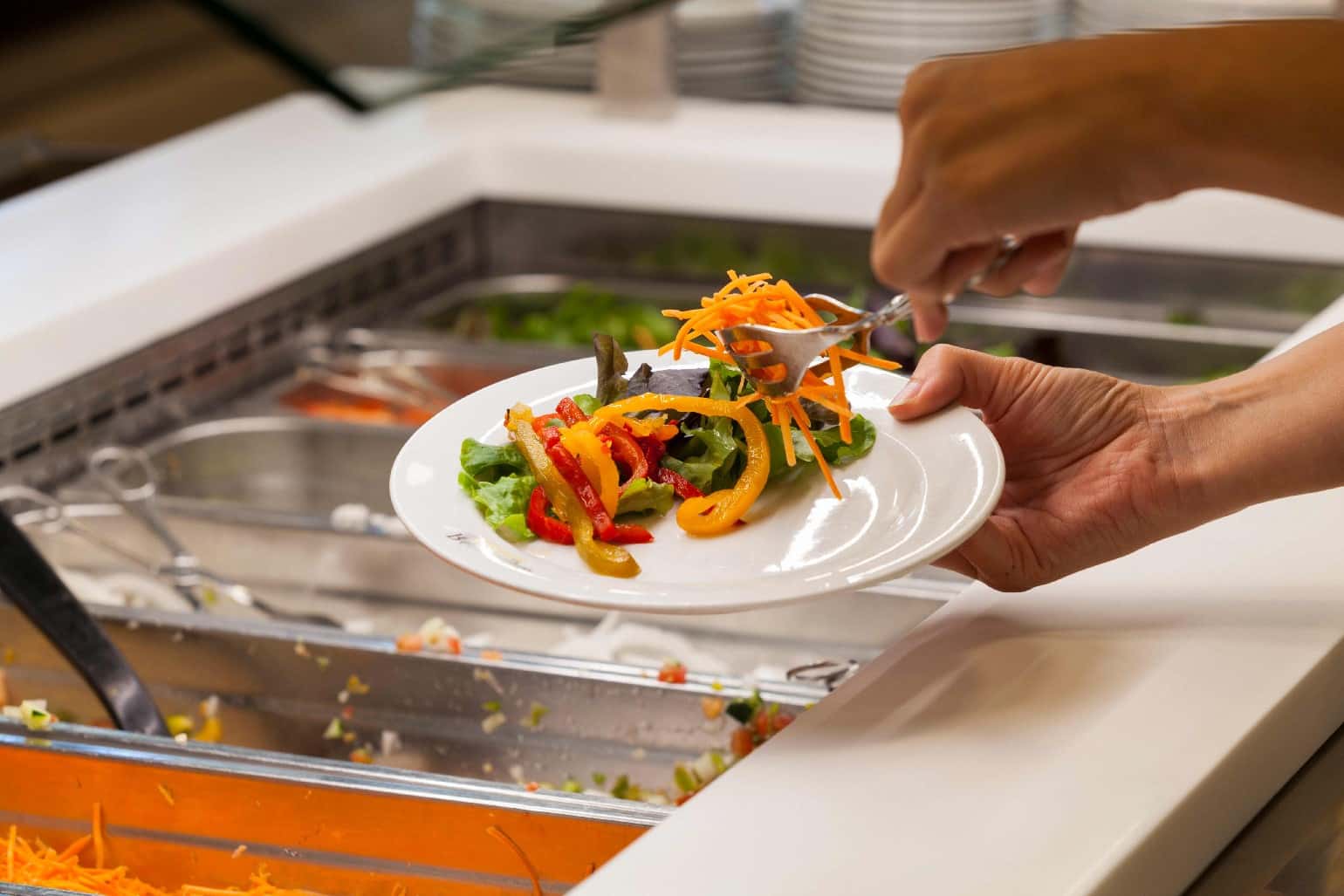 Half plate filled with vegetables